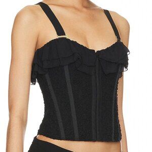 We Are HAH Revolve Seams Like A Princess Corset Lace Small Black #70898
